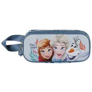 Girls' double pencil case Karactermania Disney Frozen 2 Nature 3D image-0