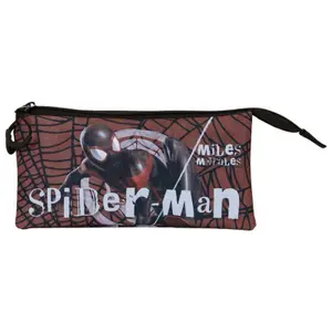 Children's triple Pencil case Karactermania Marvel Spiderman Blackspider image-0