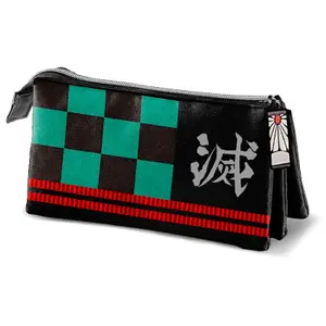Children's triple Pencil case Karactermania Demon Slayer Kimetsu No Yaiba Tanjiro Kamado image-0