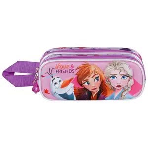 Girls' double pencil case Karactermania Disney Frozen 2 Friends 3D image-0