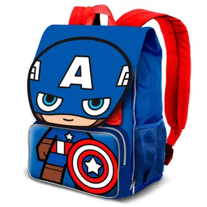 Children's backpack with flap Karactermania Marvel Captain America image-0