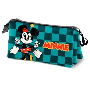 Triple pencil case for girls Karactermania Disney Minnie Indigo image-0