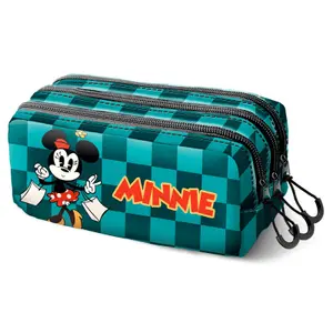 Triple pencil case for girls Karactermania Disney Minnie Indigo image-0