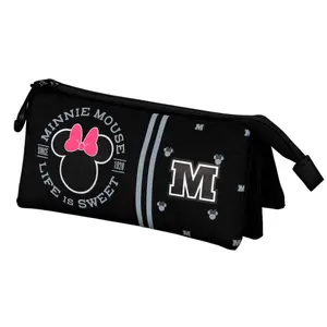 Triple pencil case for girls Karactermania Disney Minnie Symbol image-1