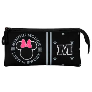 Triple pencil case for girls Karactermania Disney Minnie Symbol image-0