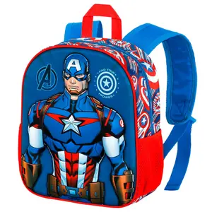 3D children's backpack Karactermania Marvel Captain America First image-1