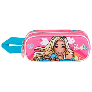 Double pencil case for girls Karactermania Barbie Rainbow 3D image-0