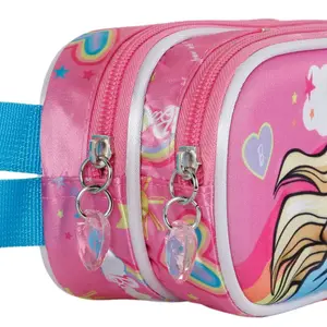 Double pencil case for girls Karactermania Barbie Rainbow 3D image-3