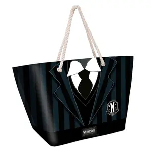 8445118072020-beach-bag-karactermania-wednesday-uniform-black-37x52x17-cm