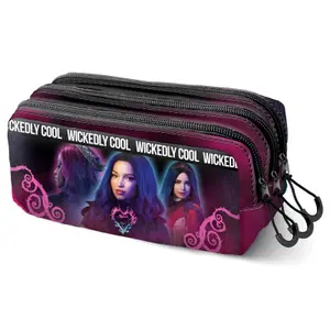 Children's triple Pencil case Karactermania Disney Descendants Weekedly image-0