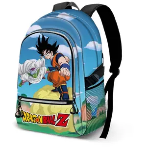Adaptable backpack with two front pockets and two mesh side pockets for kids Karactermania Dragon Ball Z Goku image-0