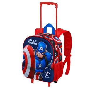 Bolsa trolley para niños Karactermania Marvel Captain America Patriot 3D image-0
