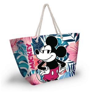 8445118086010-strandtaske-til-kvinder-karactermania-disney-mickey-bla-lyserod-37x52x17-cm