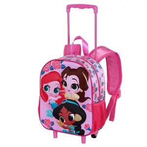 Girl's trolley Bag Karactermania Disney Princess Flowers 3D image-2