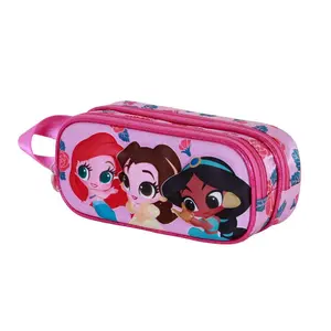 Double pencil case for girls Karactermania Disney Princess Flowers 3D image-0