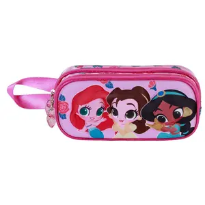 Double pencil case for girls Karactermania Disney Princess Flowers 3D image-1