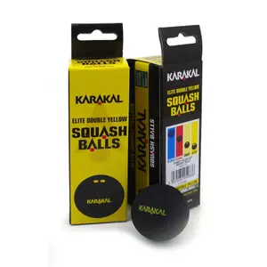 Lot de 12 balles de squash à double point jaune Karakal image-1