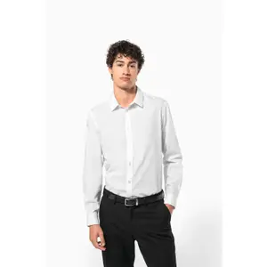 Pocketless polycotton poplin shirt Kariban Collection Corporate image-1