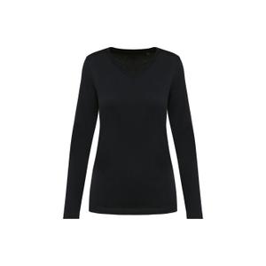 pk307-black-langarmad-t-shirt-med-v-ringning-i-suprima-for-damer-kariban-premium-svart