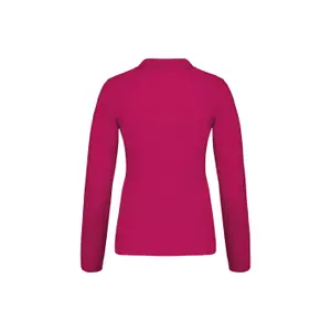 Polo de piqué de manga larga para mujer Kariban image-1