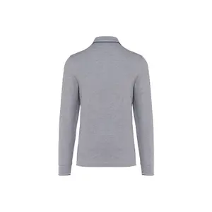 Polo-Shirt aus Piqué-Strick langarm Kariban image-1