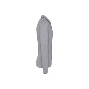 Polo-Shirt aus Piqué-Strick langarm Kariban image-2