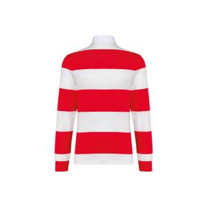Striped polo shirt, long sleeves Kariban image-1