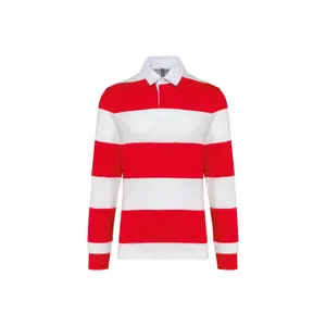 Polo de rugby a rayas de manga larga Kariban image-0