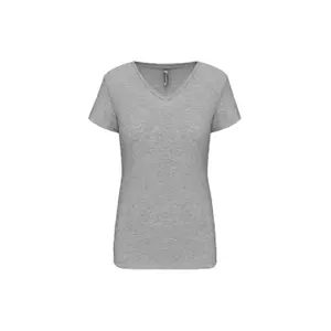 Camiseta de mujer con cuello de pico Kariban image-0