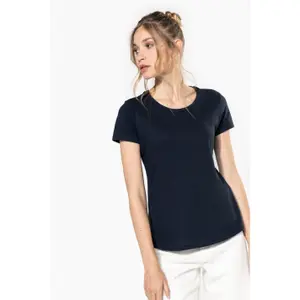 T-Shirt mit Rundhalsausschnitt, Damen Kariban Bio150 image-3