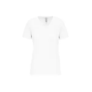 T-shirt de pescoço em v das mulheres Kariban Bio150 image-0