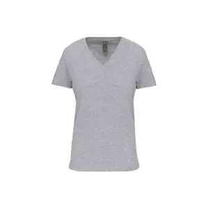 T-Shirt mit V-Ausschnitt, Damen Kariban Bio150 image-0