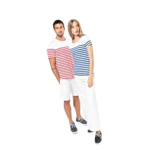 Camiseta marinera de cuello redondo mujer Kariban Bio image-4