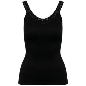 Nahtloses, umweltfreundliches Tanktop mit Spitze, Frau Kariban image-0