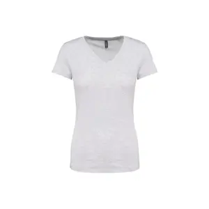T-Shirt mit V-Ausschnitt, Damen Kariban image-0
