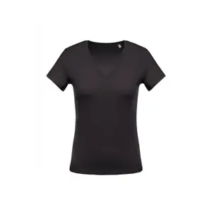 T-Shirt mit V-Ausschnitt, Damen Kariban image-0