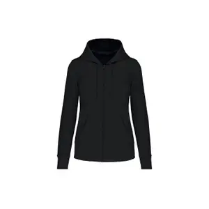 Umweltfreundliches Sweatshirt mit Reißverschluss und Kapuze, Damen Kariban image-0