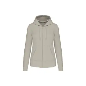 Umweltfreundliches Sweatshirt mit Reißverschluss und Kapuze, Damen Kariban image-0