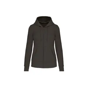 Umweltfreundliches Sweatshirt mit Reißverschluss und Kapuze, Damen Kariban image-0