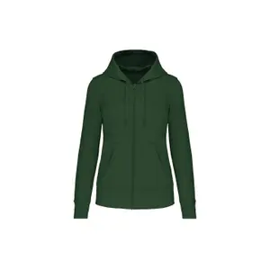 Umweltfreundliches Sweatshirt mit Reißverschluss und Kapuze, Damen Kariban image-0