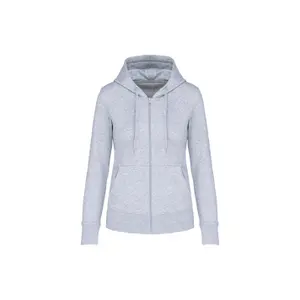 Umweltfreundliches Sweatshirt mit Reißverschluss und Kapuze, Damen Kariban image-0