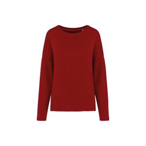 k471-hibiscusred-sweatshirt-woman-kariban-loose-hibiscus-red