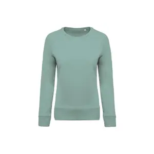 Bio-Sweatshirt Rundhalsausschnitt Raglanärmel Frau Kariban image-0