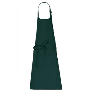 k8007-amazongreen-apron-with-cotton-pocket-kariban-bio-amazon-green-one-size