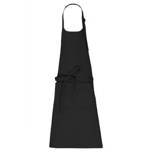 k8007-black-apron-with-cotton-pocket-kariban-bio-black-one-size