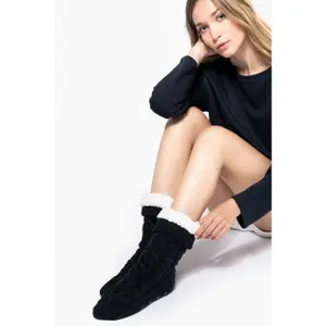 Lined lounge socks Kariban sherpa image-2