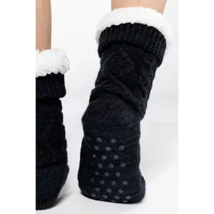 Lined lounge socks Kariban sherpa image-3