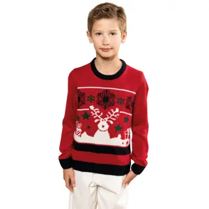Juletrøje med rund hals til børn Kariban image-1