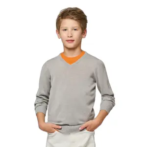 Camisola com decote em V para criança Kariban image-1