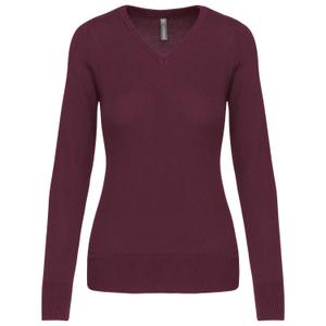 k966-wine-damen-v-ausschnitt-pulli-kariban-wein